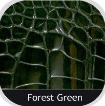 American Glazed Alligator Belt: Forest Green