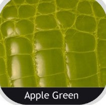 American Glazed Alligator Belt: Apple Green