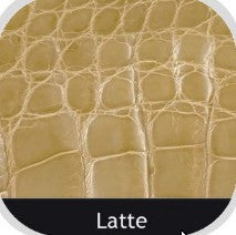 American Glazed Alligator Belt: Latte