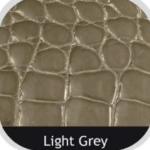 American Glazed Alligator Belt: Grey