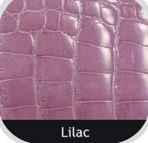 American Glazed Alligator Belt: Lilac