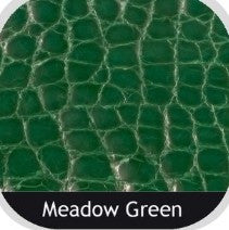 American Glazed Alligator Belt: Meadow Green