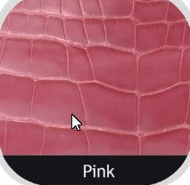 American Glazed Alligator Belt: Pink