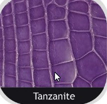 American Glazed Alligator Belt: Tanzanite