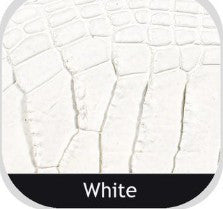 American Matte Alligator Belt: White