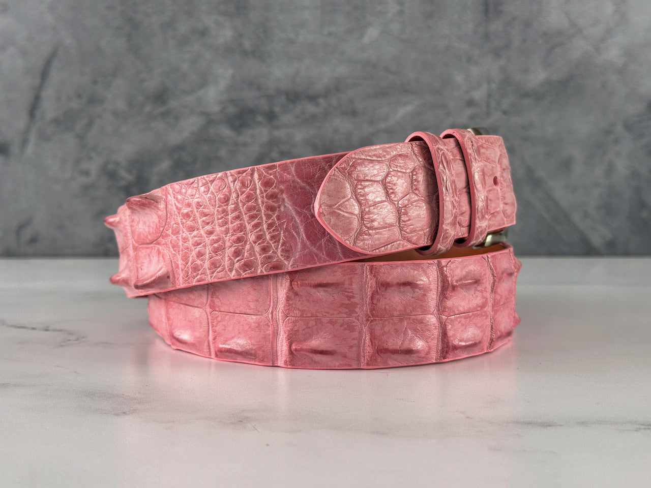Saltwater Crocodile Belt: Pink