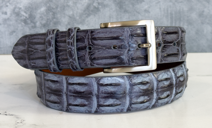 Saltwater Crocodile Belt: Antique Grey